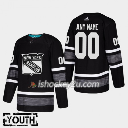 Børn NHL New York Rangers Trøje Tilpasset Sort 2019 All-Star Adidas Authentic